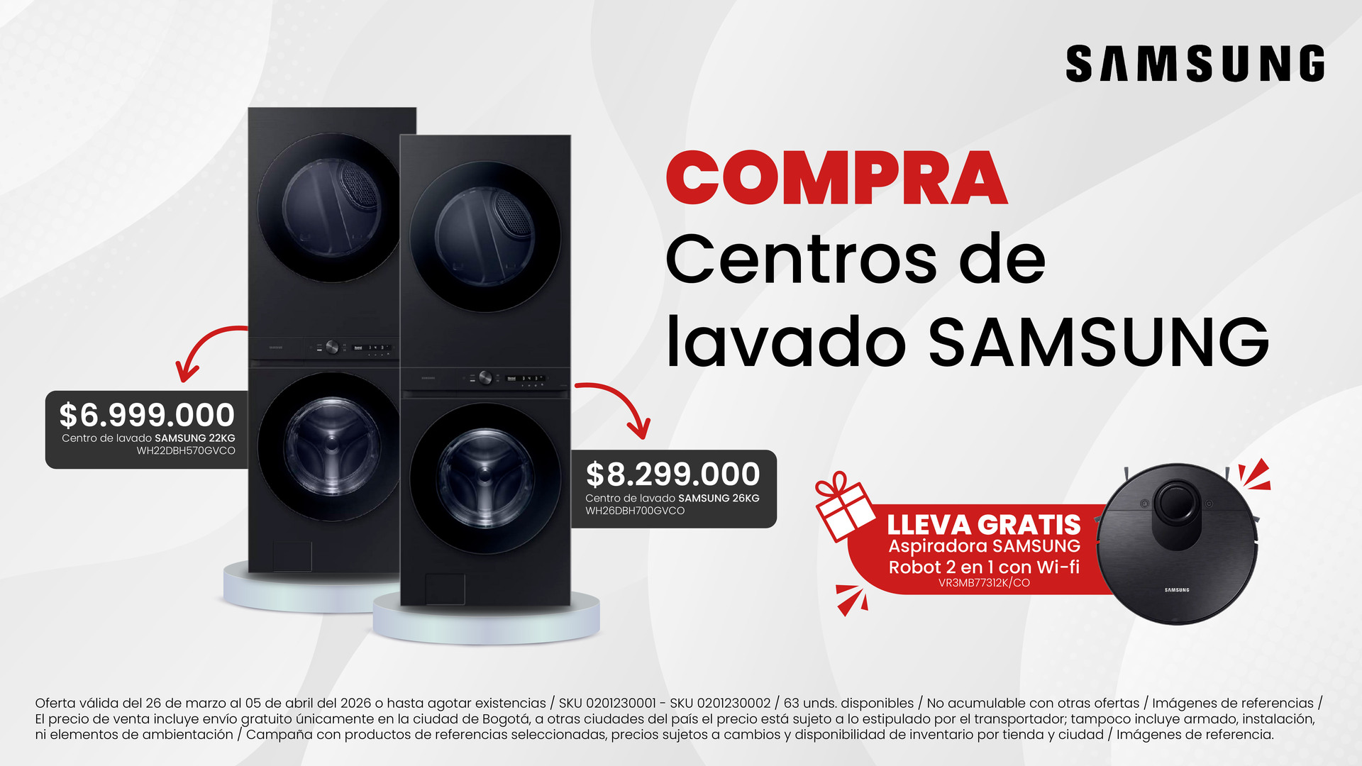 Centros de lavado -Samsung Aspiradora